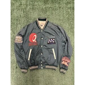 Vintage Trevor Racing Jacket Satin Varsity Bomber Pennzoil Style XL